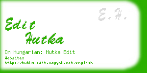 edit hutka business card